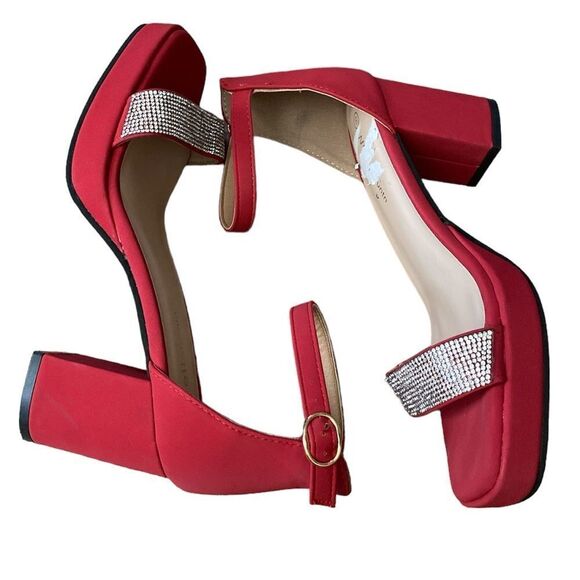 Red Rhinestone heels - Picture 5 of 7